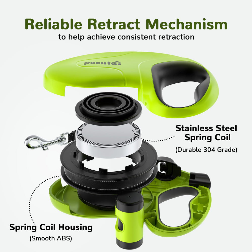Pecute leash with 360-degree anti-tangle design to prevent tangling.