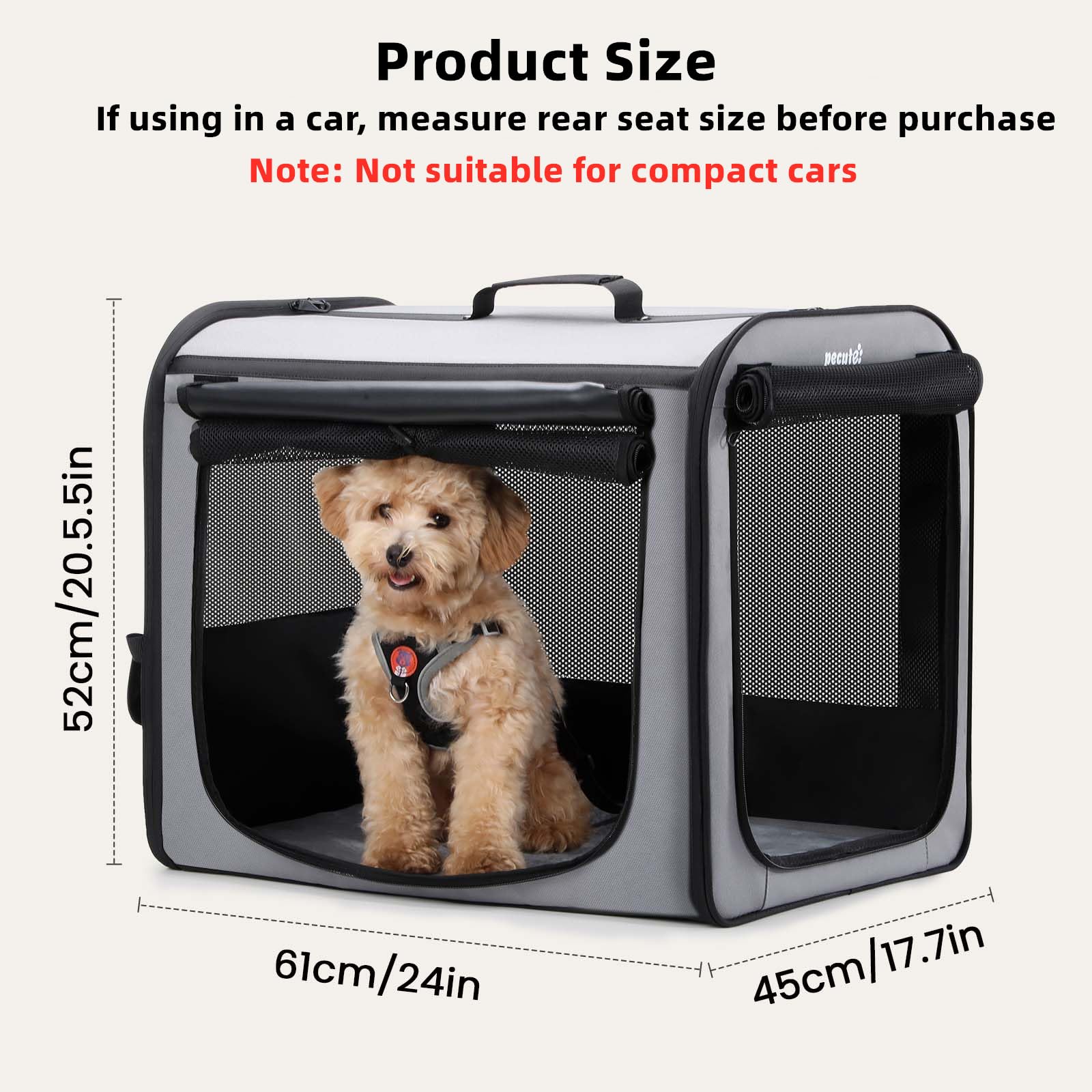 Pecute lightweight dog crate highlights portable design for on-the-go pets