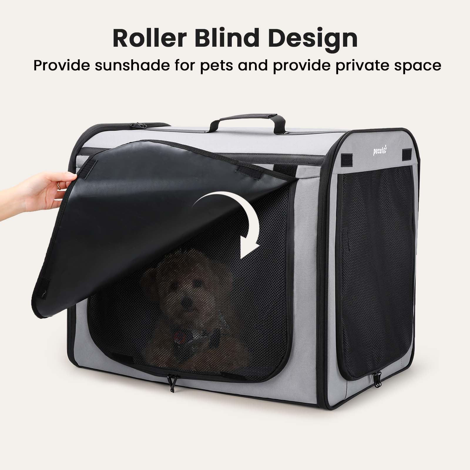 Pecute lockable zippers safety-belts illustrate secure travel for pets