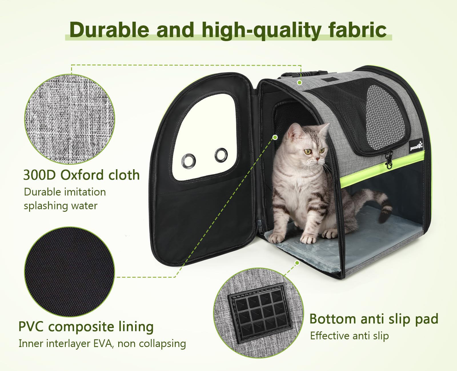 Pecute ergonomic design with padded straps reduces shoulder strain.