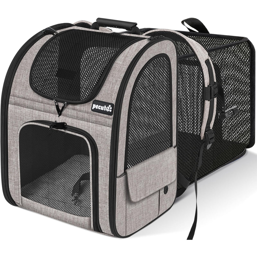 Pecute Pet Carrier Backpack front view for easy travel with small pets.