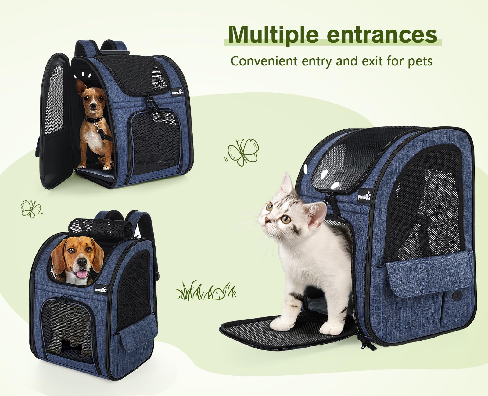 Pecute removable washable cushion for pet comfort on the go.
