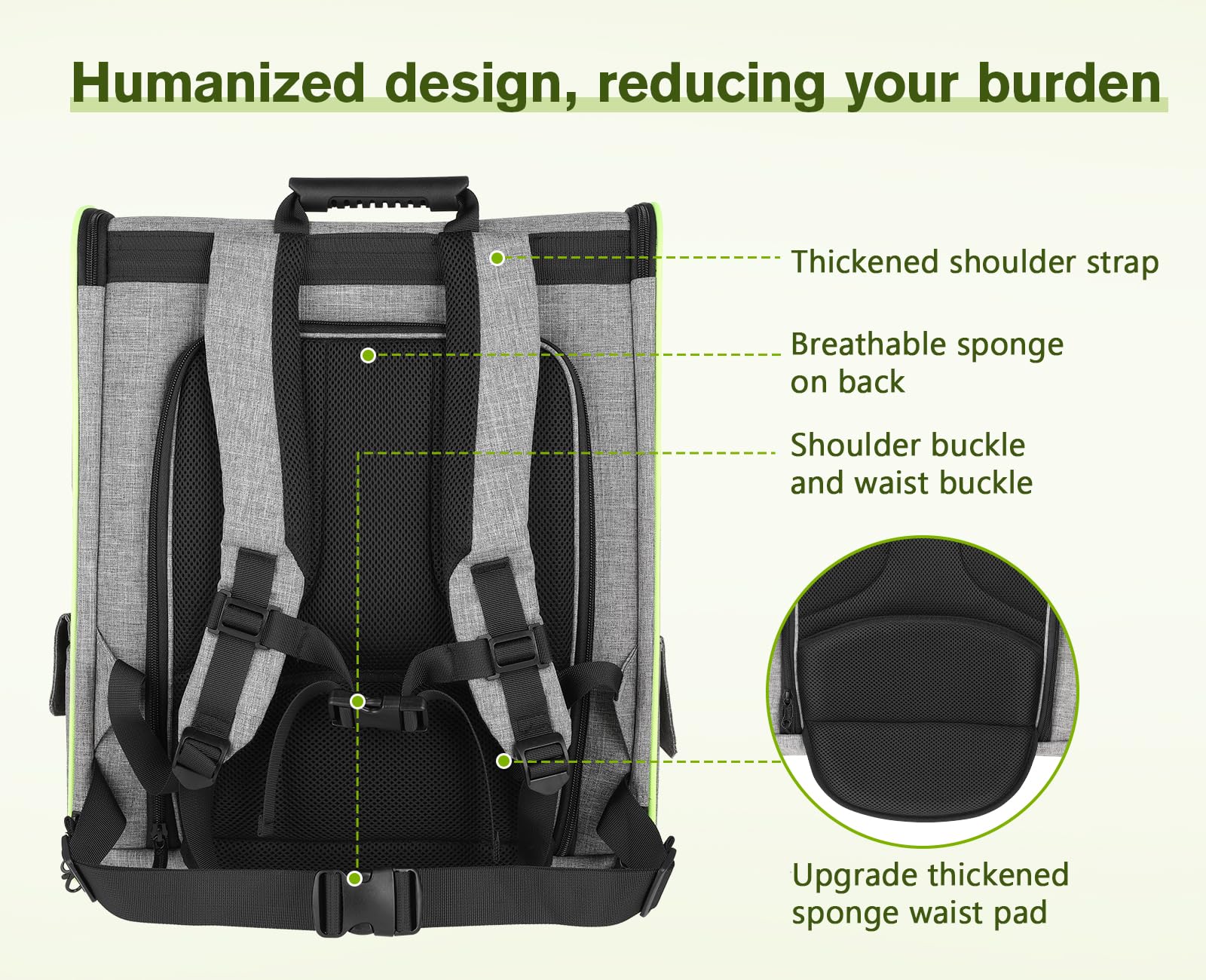 Pecute pet carrier backpack top opening lets pets look outside during travel.