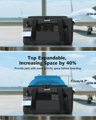 Pecute carrier with breathable mesh windows provides ventilation and easy monitoring.