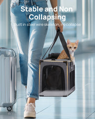 Pecute soft-sided carrier with stable structure demonstrates reliable travel support