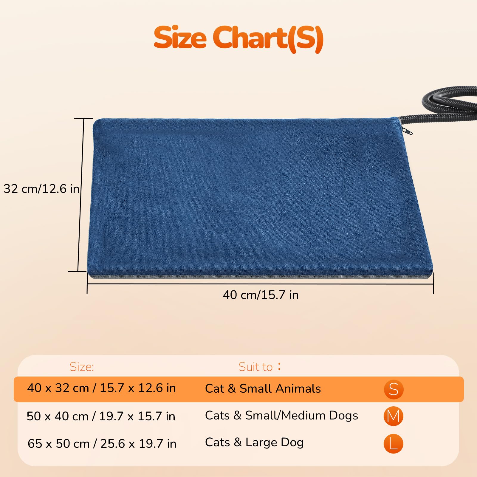 Pecute Pet Heating Pad soft-velvet-cover adds plush comfort for naps