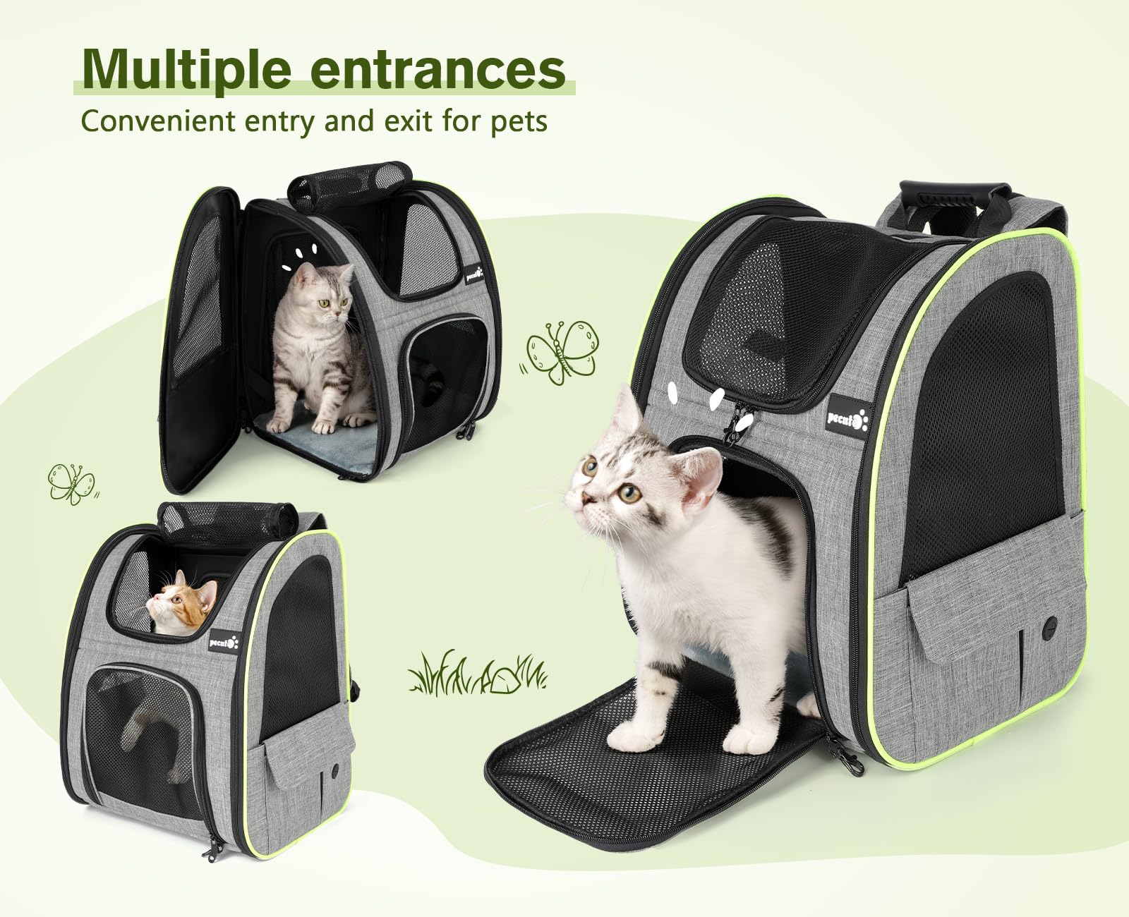 Pecute retractable hook safety rope keeps pets inside during travel.