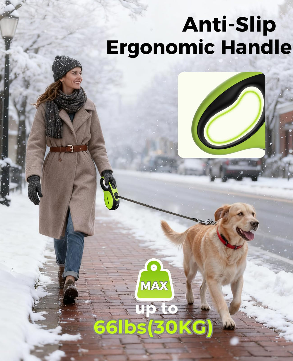 Pecute retractable leash light anti-twist protection and 360-degree design prevents leash twisting