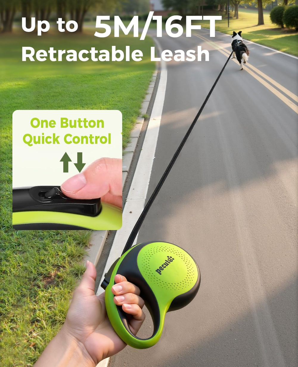 Pecute retractable leash light anti-twist design keeps the rope from tangling during walks