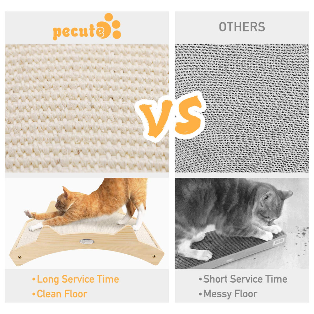 Pecute scratcher in 16.5 by 10.8 inches proves a space-efficient home fit.