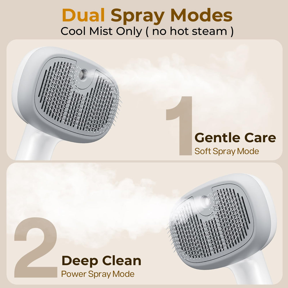 Pecute Steam Cat Brush modo Soft Mist para cuidado diario suave