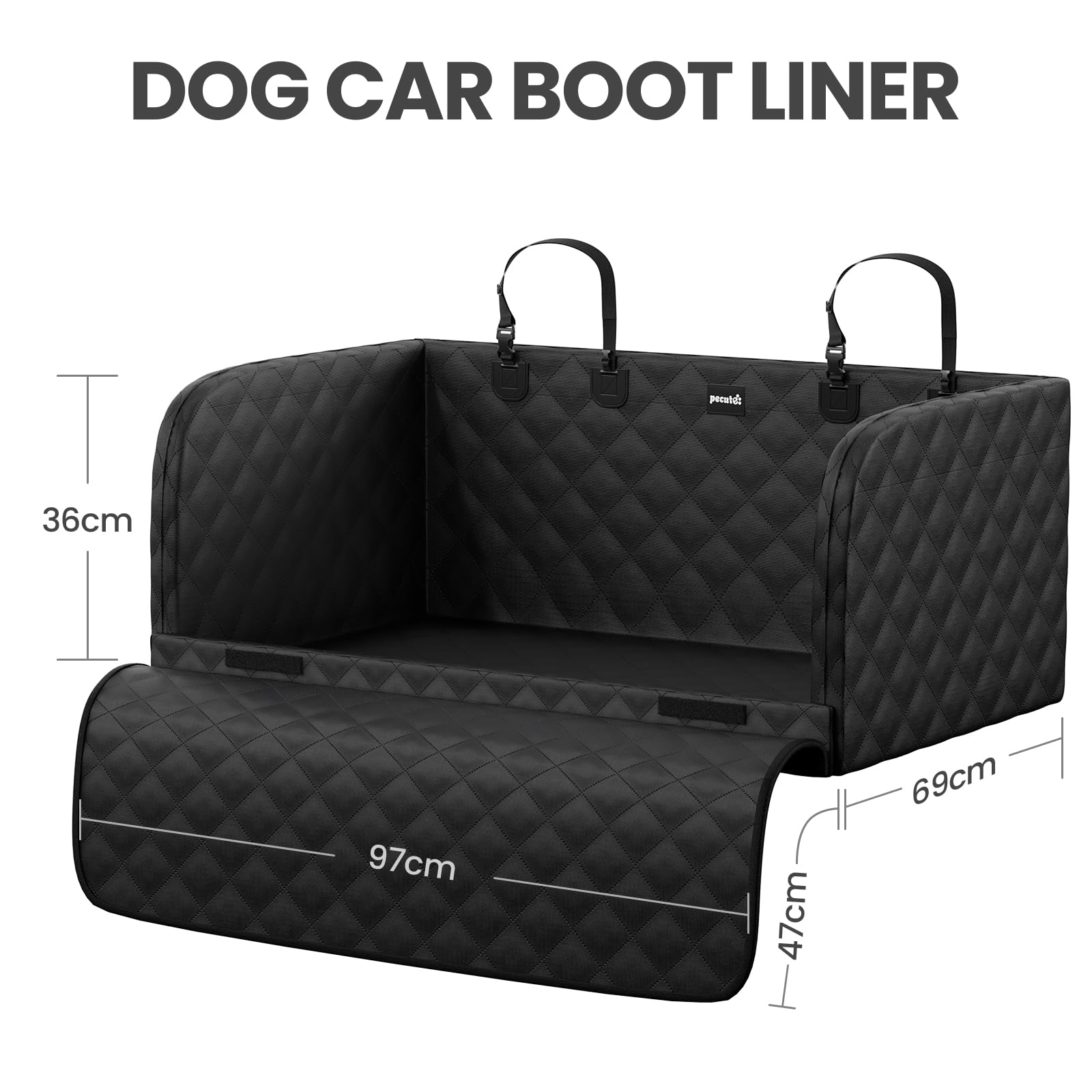 Pecute SUV cargo liner bumper protector guards your bumper during pet loading and unloading.