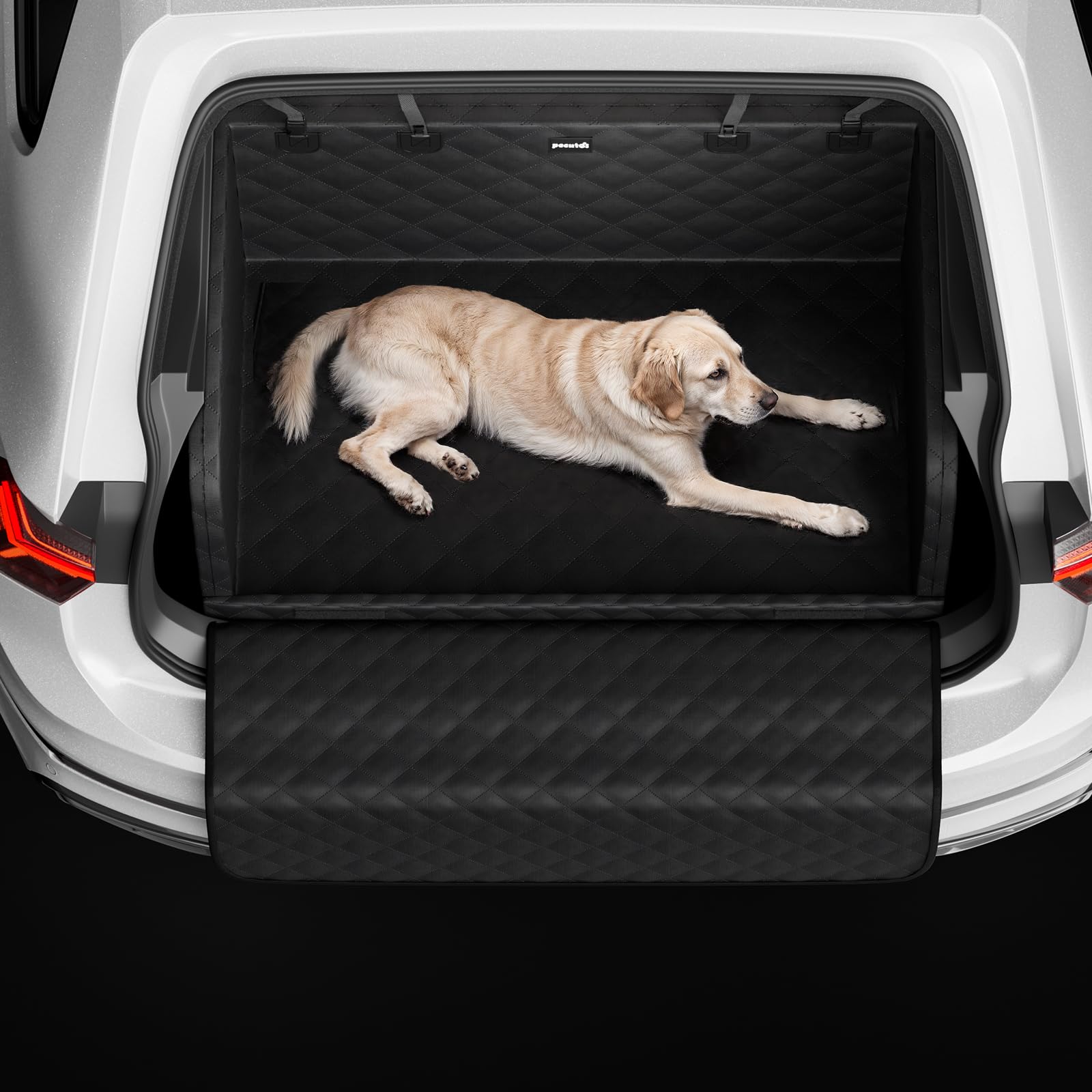 Pecute cargo liner durable material resists wear from active pets.