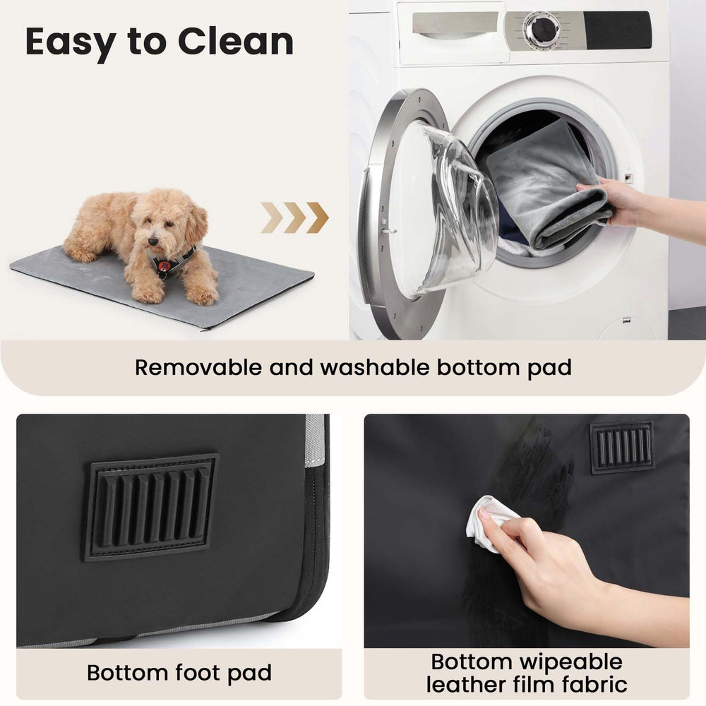 Pecute wipeable-bottom-film-fabric suggests simple cleanup after outdoor use