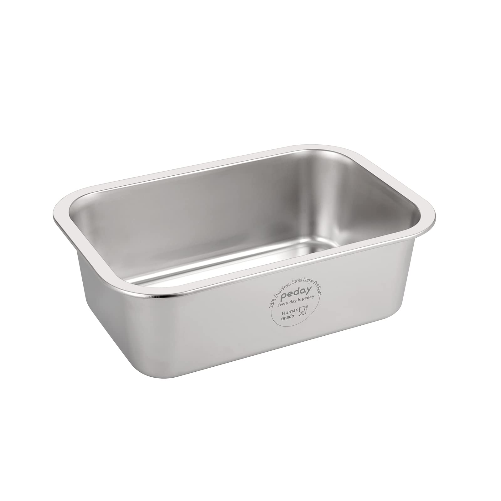 PEDAY 1.2-gallon dog water bowl side view shows large capacity for big dogs