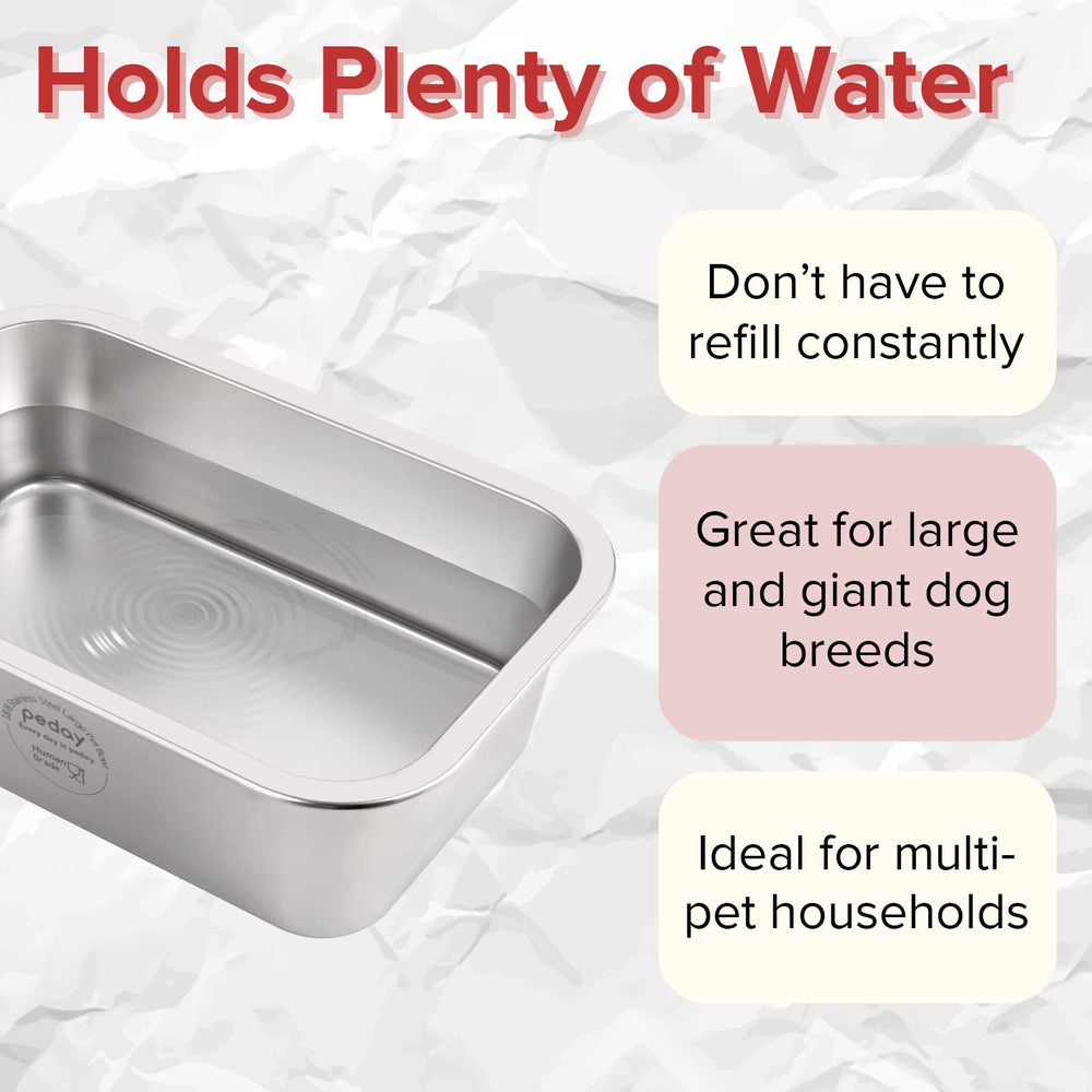PEDAY extended-edge bowl with easy-lift design for simple repositioning