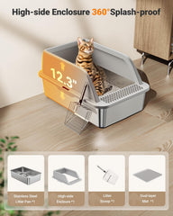 PEDIBAT XL lid with high sides helps contain mess and reduces splash.