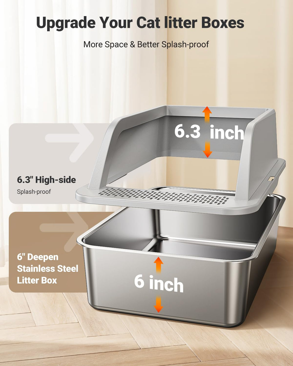 PEDIBAT XL stainless steel litter scoop demonstrates fast sifting and sturdy build.