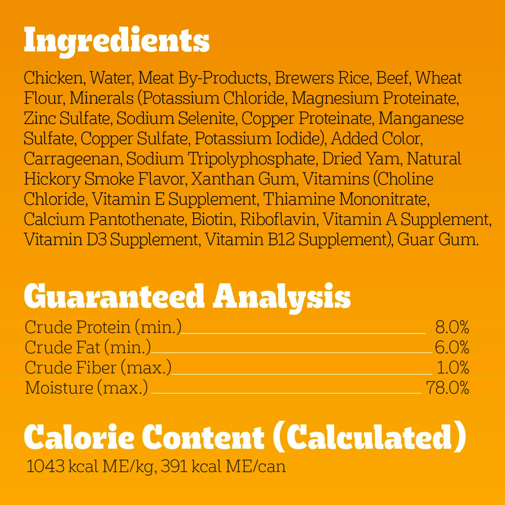 Pedigree Chopped Ground Dinner no added sugar or artificial flavors.