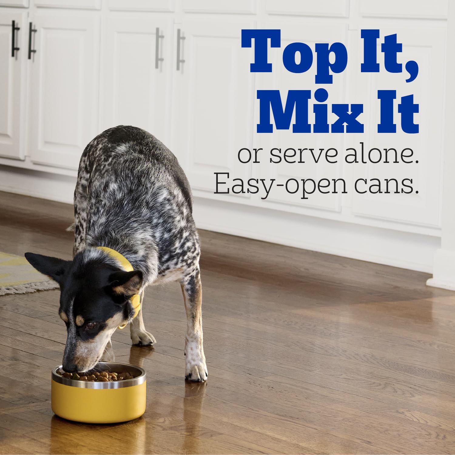 Pedigree Chopped Ground Dinner nutrition label highlights 36 vitamins and minerals.