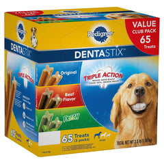 Pedigree Dentastix 65-piece variety pack dental chews for dogs supporting tartar reduction