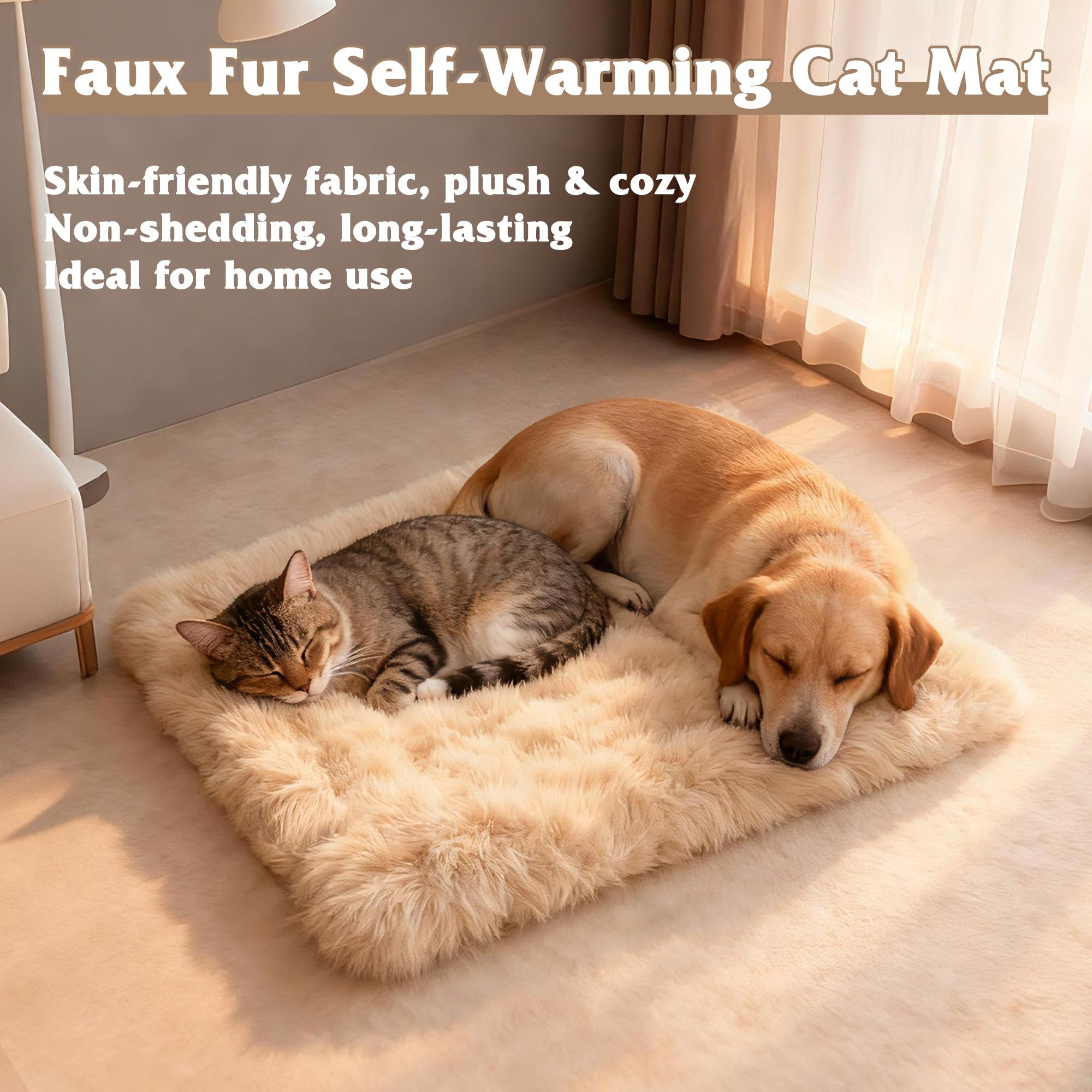 Pedobi self-warming cat bed washable-cover simplifies cleaning and care