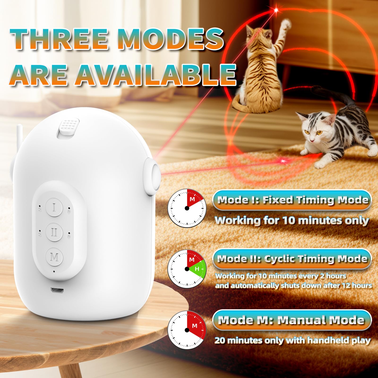Pedono laser cat toy angle adjustment shows versatile projection for varied play.