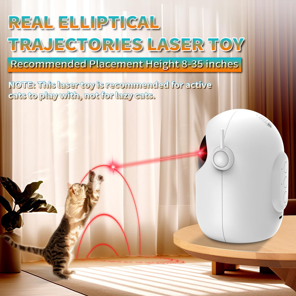 Pedono laser cat toy dots chase captures the dot in action to boost daytime activity.