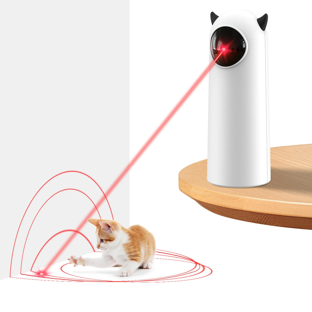 Pedono laser cat toy real trajectory projection for engaging indoor play and extended exercise.