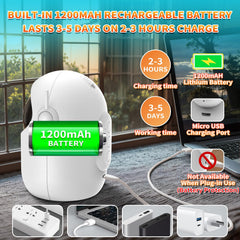 Pedono laser cat toy recharge port close-up highlights USB charging convenience.