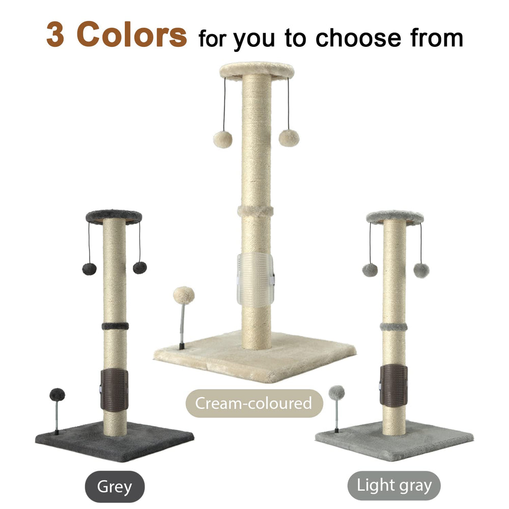 PEEKAB beige cat post blends with decor while offering versatile color option
