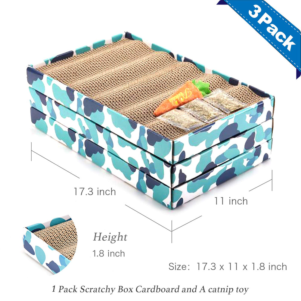 PEEKAB cat-scratcher-cardboard catnip-included close-up shows added attraction.