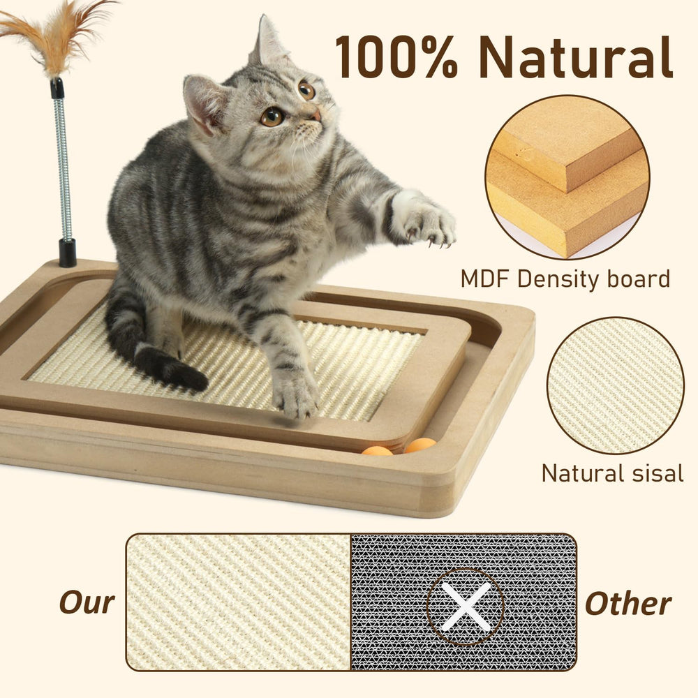 PEEKAB large-size scratcher fits cats of all sizes for scratching and play.