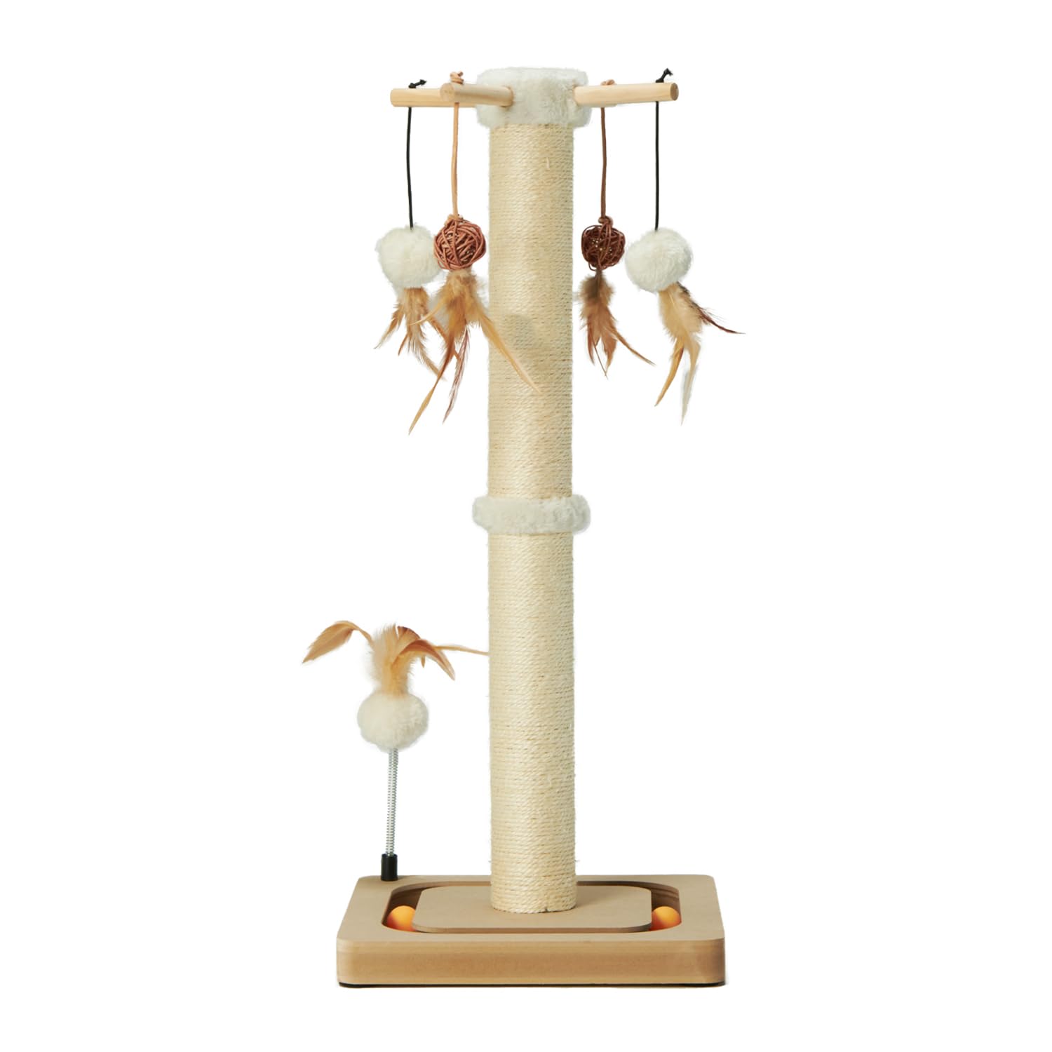 PEEKAB cat scratching post 27in sisal post for durable scratching