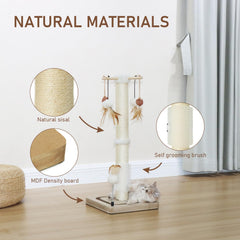 PEEKAB scratching post self-massage brush aids grooming sessions
