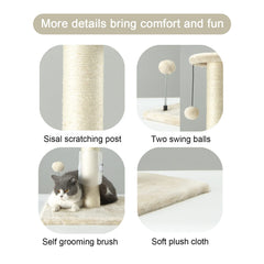 PEEKAB cat self massage brush on the post demonstrates grooming interaction