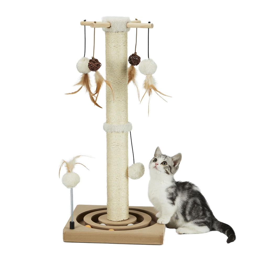 PEEKAB cat scratching post base stability keeps playful cats secure during scratches