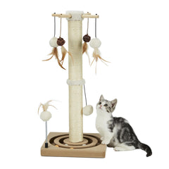 PEEKAB cat scratching post base stability keeps playful cats secure during scratches