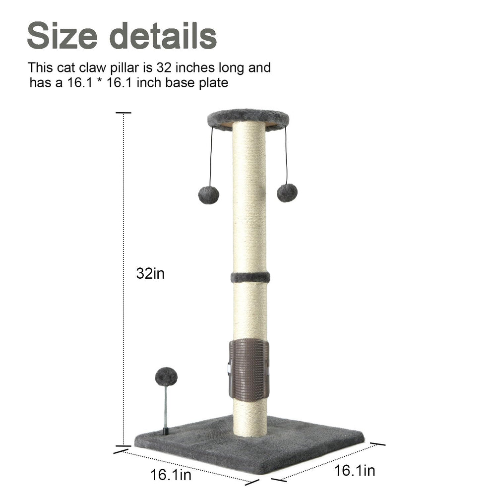 PEEKAB stable square base prevents tipping during playful scratching