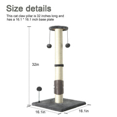 PEEKAB stable square base prevents tipping during playful scratching