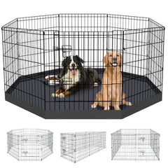 Peekaboo dog pen 8-panel setup for versatile indoor-outdoor play space.