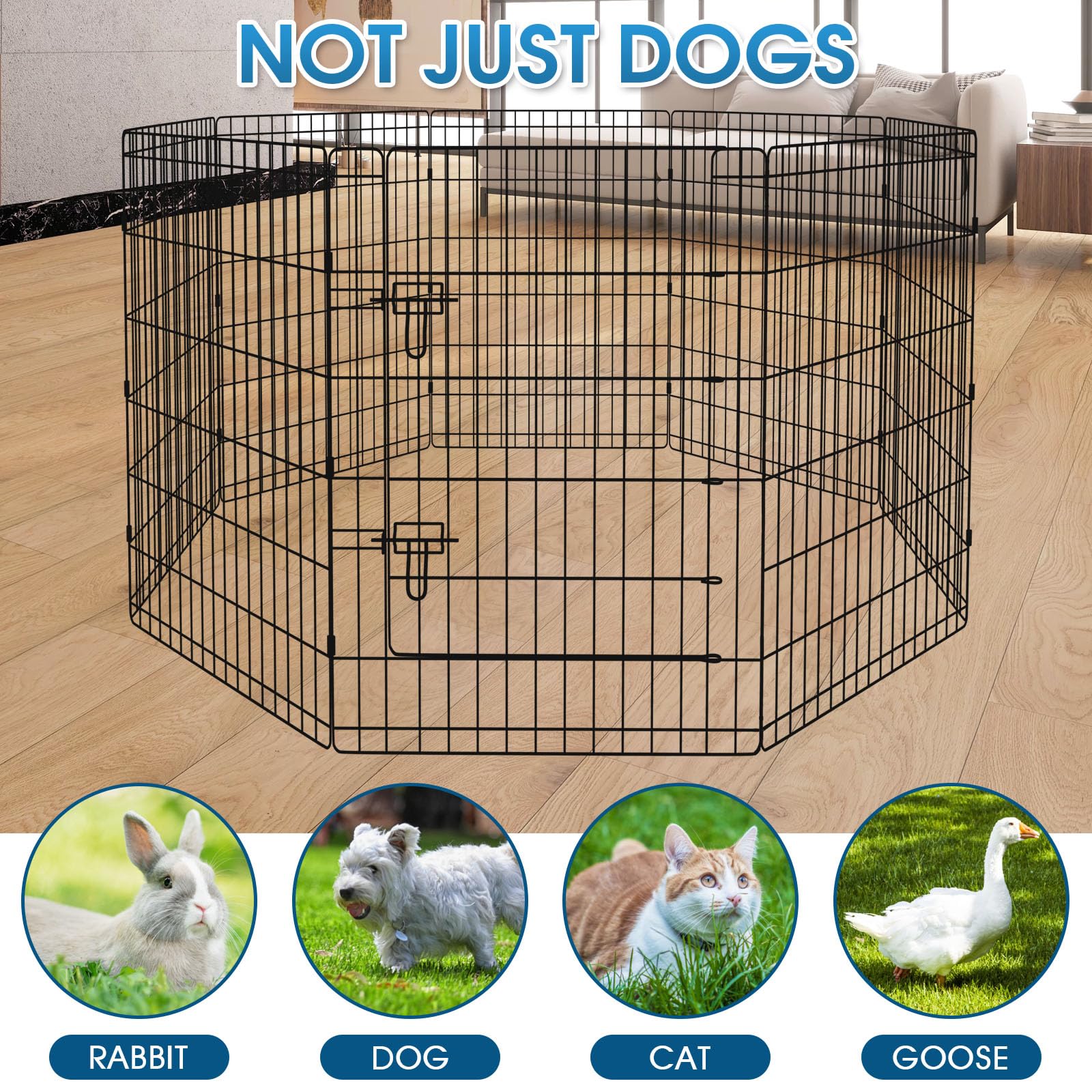 Peekaboo dog pen folded and stored compactly for travel.
