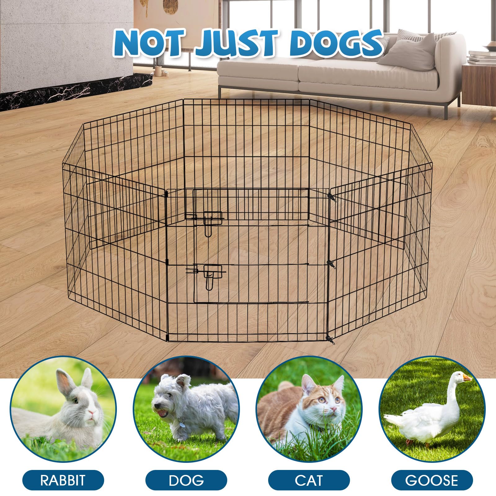 Peekaboo dog pen top cover shields pets from sun and debris