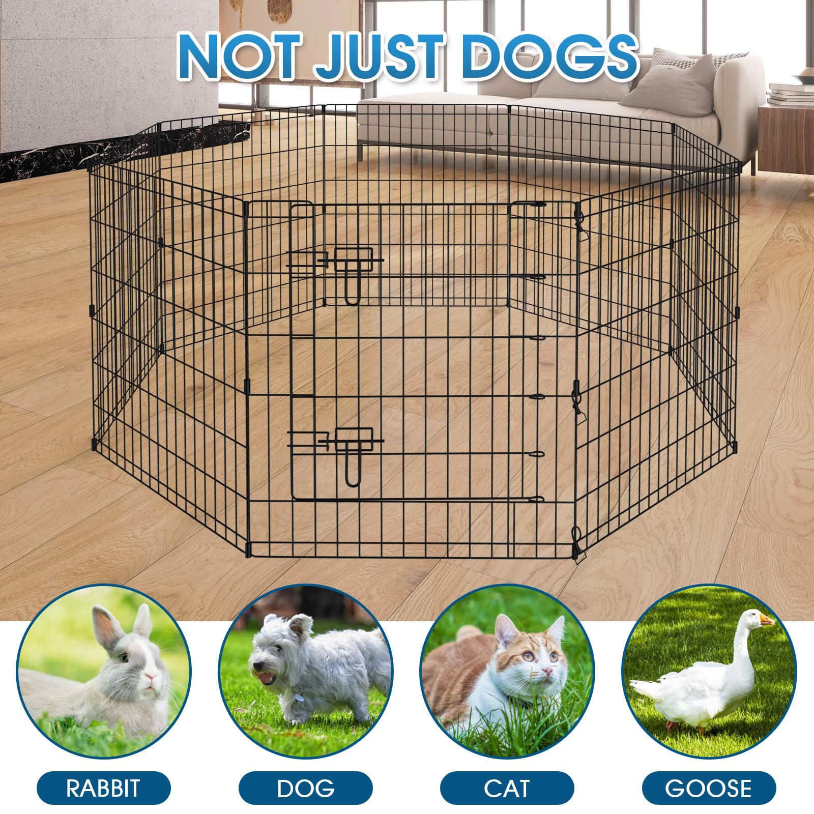 Peekaboo dog pen washable pad for easy cleanup and reuse.