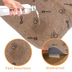 Peepeego washable puppy pad close-up shows fast absorbent surface for a dry night.