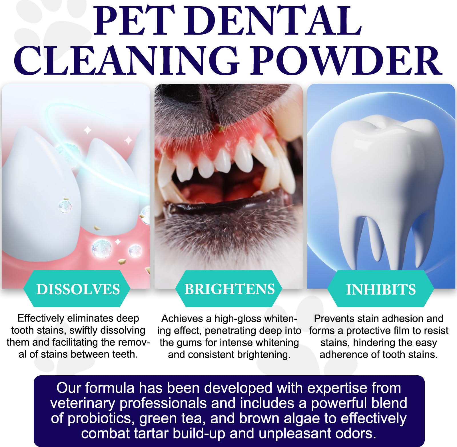 Peesnb dog breath freshening powder application shows quick daily refresh for pets