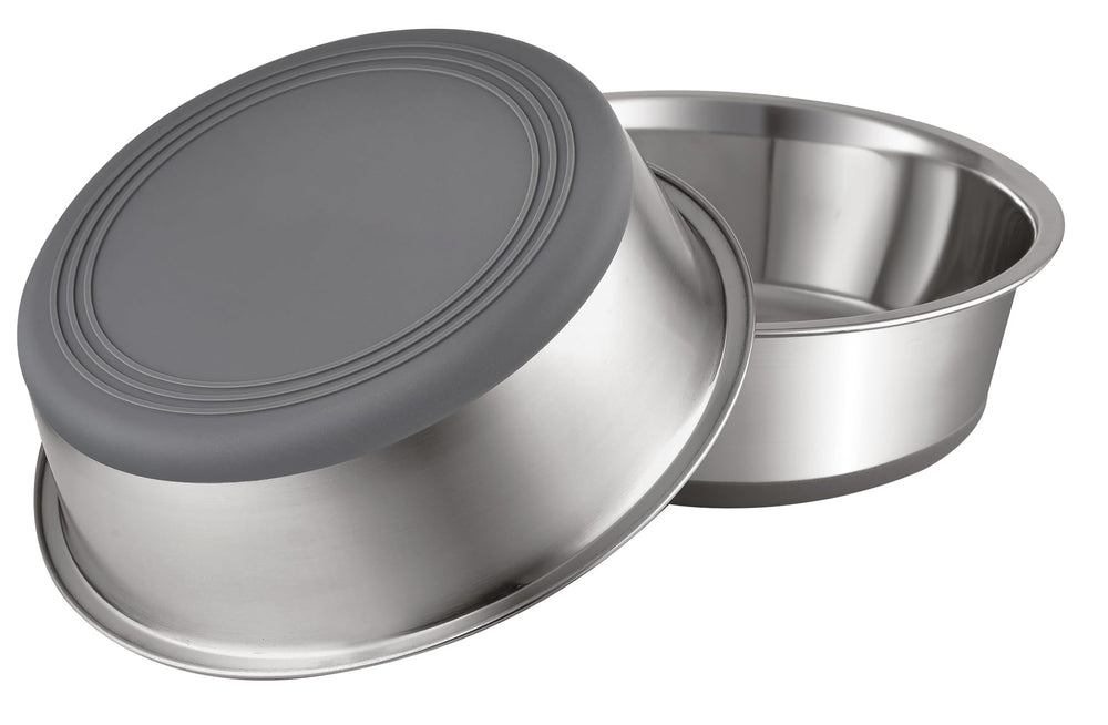 Peggy11 cuenco inoxidable para perro con base antideslizante, comodidad y estabilidad.