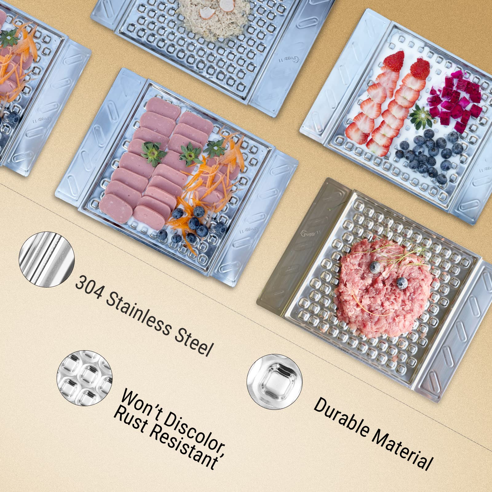 PEGGY11 lick pad shows 48 suction cups providing secure grip on bath or tile