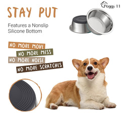 PEGGY11 silicone-bottom anti-slip bowl grips floors to prevent spills