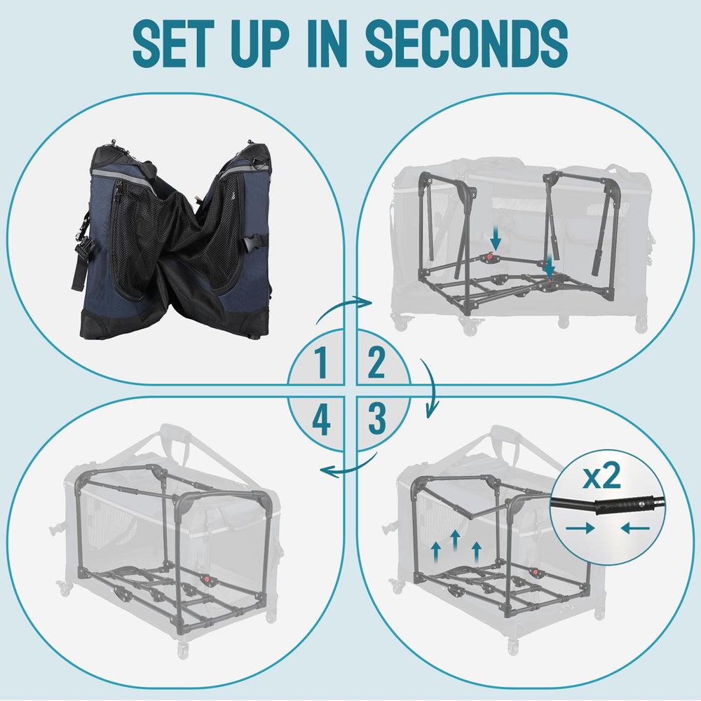 PEGIC 24-inch foldable cat carrier interior reveals roomy space and visibility for pets.